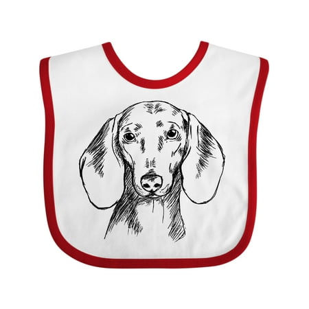 

Inktastic Dachshund Sketch Portrait Gift Baby Boy or Baby Girl Bib