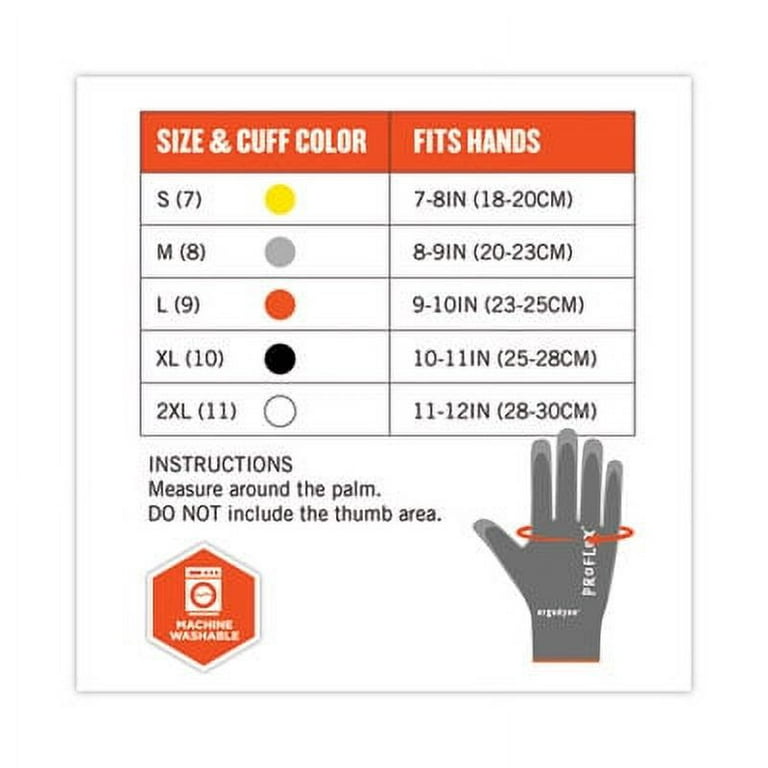 ProFlex 7044 ANSI A4 PU Coated CR Gloves, Gray, Large, Pair, Ships in 1-3 Business Days