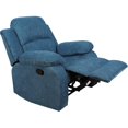 thumbnail image 3 of Lifestyle Furniture Nikki 3-Pieces Microfiber Recliner Sofa Set in Blue, 3 of 5