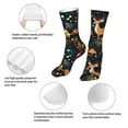 thumbnail image 3 of Bingfone Forest Elf Prirnt Women's Men's Fun Pattern and Solid Crew Socks-1 Pair Pack-Cool & Classic Novelty Design Gifts, 3 of 7