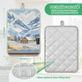 thumbnail image 6 of Yayeee Pot Holders Kitchen Heat Resistant with Pocket 7"x9.8" Cotton Oven Cooking Hot Pads, Winter Mountain, 6 of 7
