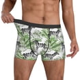 thumbnail image 3 of Mens Underwear Boxer Briefs - zebras Tropical Leaves cute Comfort Breathable men's boxer briefs with Flex Waistband, 3 of 7