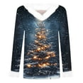 thumbnail image 4 of Enjoytime Christmas Shirts 2025 Womens V-Neck Christmas Tree Printed Blouses Long Sleeve Shirt Top Winter Women Clothing, 4 of 4
