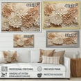 thumbnail image 4 of Designart "Mosaic Of Serenity: Pure White Chrysanthemums III" Chrysanthemums Floater Framed Wall Art Living Room, 4 of 5