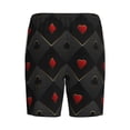 thumbnail image 2 of Haiem Red Poker Men's Pajama Short with Soft Woven Cotton Elastic Waistband Sleep Short-Large, 2 of 9