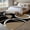 Brown, variant on Rectangle Area Rugs 2 x 3 Ft, Black Brown Non-Slip Residential Carpet, White Circle Modern Minimalist Geometric Indoor Crawling Mats Runner Rugs for Living Room/Dining Room/Bedroom