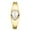 goldwhite, variant on Women's Analog Quartz Cuff Bracelet Watch: Teardrop Dial with Dot Markers Removable Band Stainless Steel Watch for Women