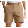 thumbnail image 3 of Dwellite Men's Golf Shorts Long with Pockets Lightweight Casual Knee Length Short Hiking Work Travel Shorts Khaki 2XL, 3 of 5