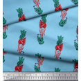 thumbnail image 3 of Soimoi Polyester Crepe Fabric Leaves & Floral Block Printed Fabric 1 Yard 42 Inch Wide, 3 of 3