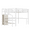 White, variant on Tcbosik Full Size Loft Bed with Charging Station and LED Light, L-Shaped Desk, Storage Wardrobe and Adjustable Shelf, Metal Bed Frame with Stair and Guardrail, Space Saving, Black