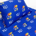 thumbnail image 4 of Kansas Jayhawks 100% cotton, 3 piece sheet set - flat sheet, fitted sheet, 1 pillow case, Twin XL, Team Colors, 4 of 7