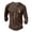 AB854 Brown, variant on Mens Fall Distressed T-Shirts Fashion Henley Neck Tops Men Graphic Shirts For Going Out Street Size L