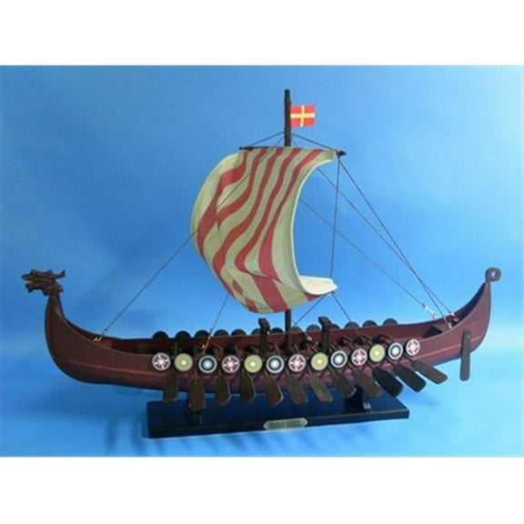 Handcrafted Model Ships  Viking Drakkar 24 in. Decorative Sail Boat