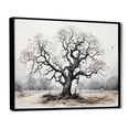 thumbnail image 2 of Designart "Grey Tree Silent " Floral Floater Framed Canvas Wall Art, 2 of 7