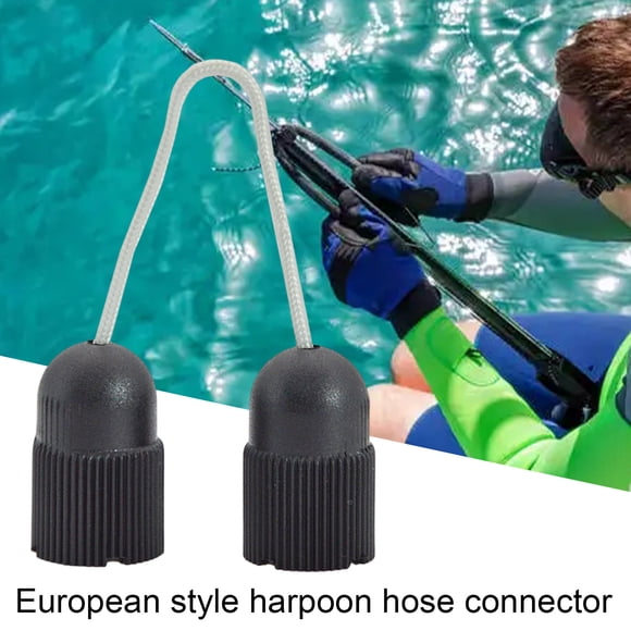 Speargun Latex Tube Connector Threaded 2mm Rope Tight Connection V-shape Mini Spearfishing Plastic Sea Hunting Underwater Rubber Tube Adapter for Underwater Fishing