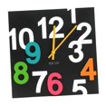 thumbnail image 1 of Reloj de pared multicolor acrílico creativo con números huecos en 3D, reloj silencioso, decoración del dormitorio de de para hogar Negro BLESIY Reloj colgante de pared, 1 of 8