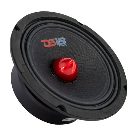 DS18 Car Audio 6.5" Mid Range Loud Speaker 480 Watt 4 Ohm Red Bullet PRO-GM6.4B