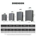thumbnail image 6 of Tripcomp 7-Piece Hardside Luggage Set, Lightweight Suitcase with Spinner Wheels, TSA Lock and Travel Bag,Grey, 6 of 12