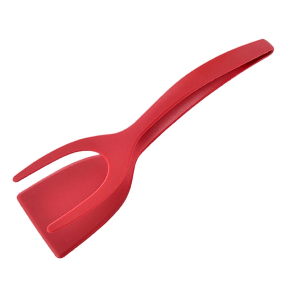 Pinzas de espátula antiadherentes Yuarrent 2 en 1 para cocina y Comedor color rojo
