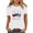 White(Style 39), variant on Spring Summer Cotton Tops for Women, Ladies Short Sleeve Round Neck Casual Independence Day Printed T-Shirt