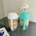 thumbnail image 4 of 1L Portable Bottle Salad Container Breakfast Salad Bowl School Lunch Box Food Storage Bento Box Containers Kitchen Accessories Blue, 4 of 6