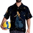 thumbnail image 4 of Virgo Constellation Men's Casual Printed Button Down Short Sleeve Poplin Hawaiian Beach Shirt with Spread Collar Tops, 4 of 6