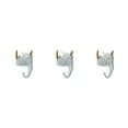 thumbnail image 3 of Decodeary Resin Key Hook Durable And Functional Addition To Home Resin Elephant Head Animal Wall Mounted Hook Animal Head Key Hook White gold (rhino) 3Set, 3 of 6