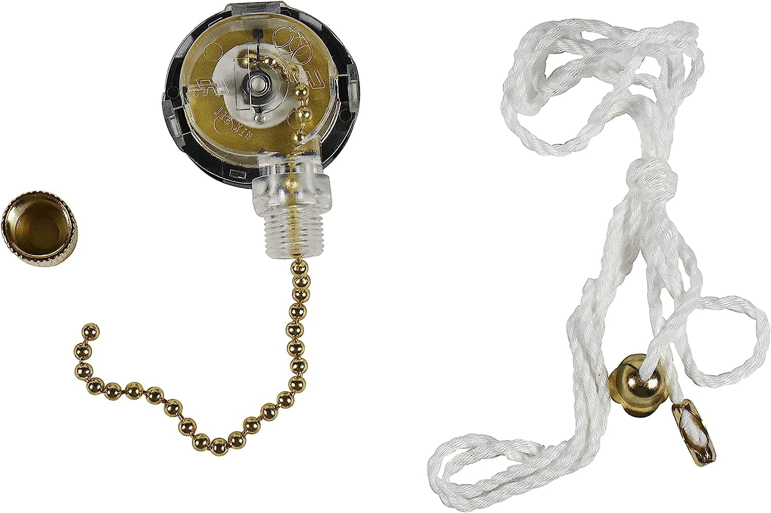 CBB61 Ceiling Fan Capacitor 4.5+6+5uf 5-Wire 250V + 3-Speed 4-Wire Pull Chain Switch Kit