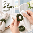 Informal Table Service Durable Plastic & Rayon Napkin Rings Set Of 12 Versatile Table Decor ...