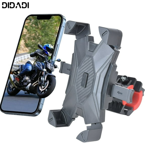 DIDADI Black ABS Motorcycle Mount Anti-Shake Bike Phone Holder Accessory