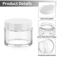 thumbnail image 3 of 4 count Glass  Jars with White , 1 OZ Travel Container Round Glass Jars with Inner Liners & 2 count Spatulas, Makeup Sample Container Storage for DIY Making , Cream, Ointments, 3 of 6