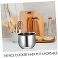 thumbnail image 6 of Rice Cooker Inner Tank Instant Cooker Inner Stove Rice Cooker Pot Cooking Pot Accessories Rice Cooker Stainless Steelpot, 6 of 8