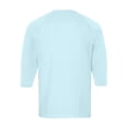 thumbnail image 5 of Hearthz Men's Baseball T-Shirts 3/4 Sleeve V Neck Button Up Henley Baseball Jersey Men Mens Casual Slim Fit T-Shirts Henley Shirts ,Light Blue M, 5 of 7