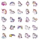 thumbnail image 2 of Paquete de pegatinas con forma de unicornio para niños, vinilo impermeable, 50 unidades, 2 of 2