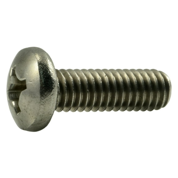 5/16"-18 x 1" 18-8 Stainless Phillips Pan Head Machine Screws (12 pcs.)