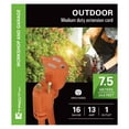 thumbnail image 2 of Xtricity - 1 Plug Electrical Extension Cord with Grounding, 7.5 Meter Length, For Outdoor Use, Orange, 2 of 2