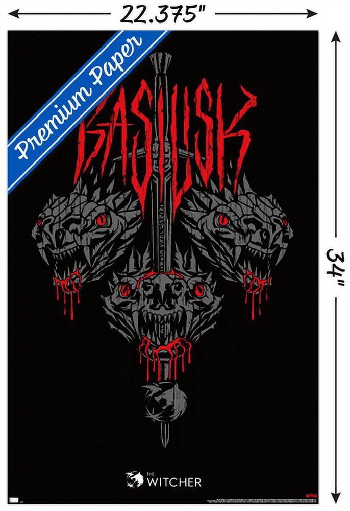 Netflix The Witcher Season 2 - Basilisk Wall Poster, 22.375" x 34"
