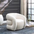 thumbnail image 2 of Meridian Furniture Roxbury Cream Velvet Accent Chair, 2 of 6
