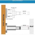 thumbnail image 5 of 304 Stainless Steel Adjustable Extra-long Rubber Doorstop Protection Handle Door Wall Doorstop Wall Doorstop, 5 of 5