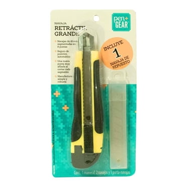 Cutter Pen + Gear Retráctil con Repuesto Multicolor