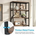 thumbnail image 6 of Tribesigns 70.9 Inch Industrial Bookshelf, 6-Tier Tall Bookcase with Open Shelves, Wood and Metal Display Shelf Storage Shelves for Bedroom, Living Room and Home Office, Vintage Brown, 6 of 7