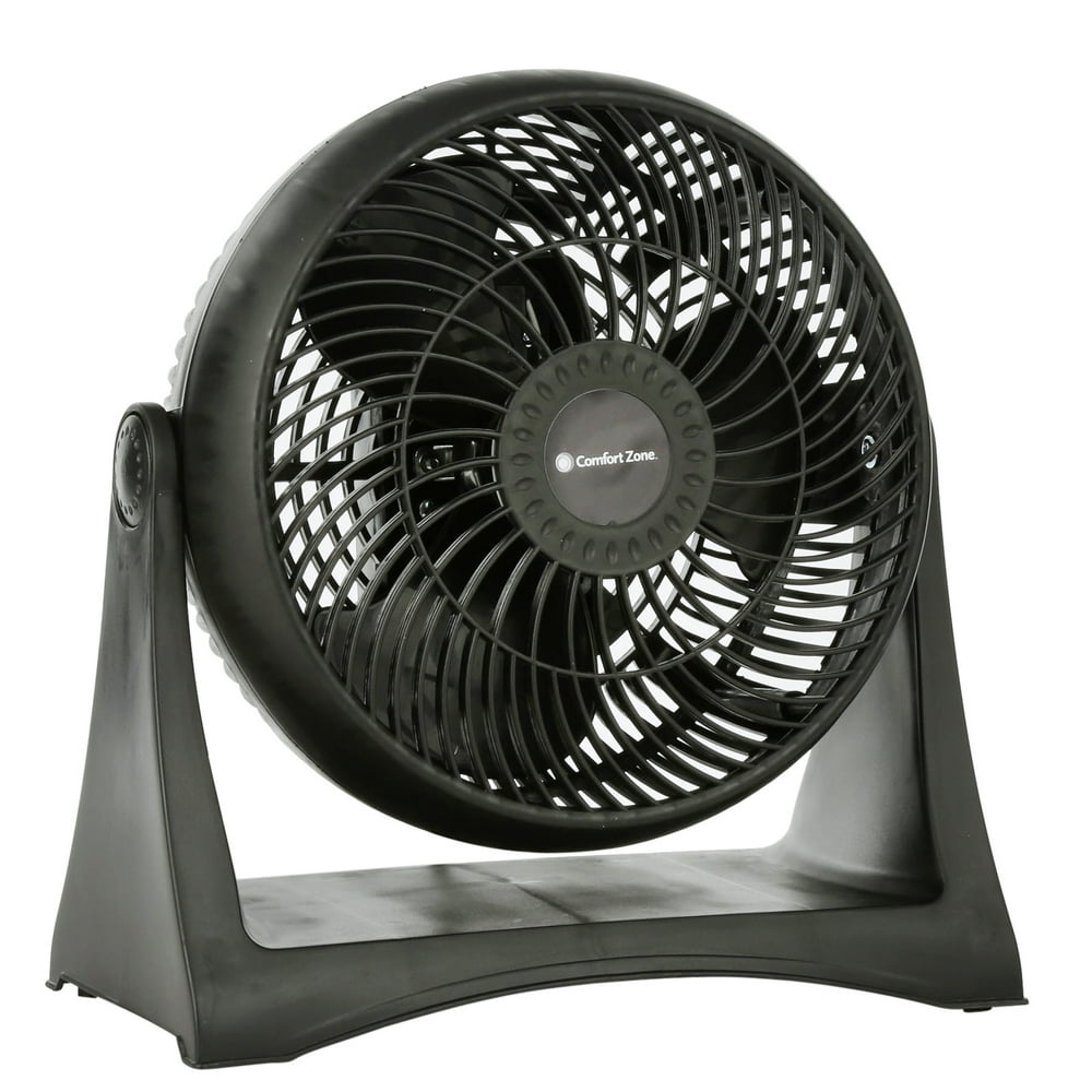 Comfort Zone 8" 3Speed High Velocity Turbo Fan, Black