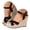 Black, variant on Women Espadrilles Wedge Sandals High Top Summer Dress Shoes with Buckles Strap Ladies Vacation Wedges Slide Sandal 9 Brown