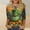 A458 Multicolor, variant on St. Patrick's Day Long Sleeve Top for Women Novelty Leprechaun Hat and Gold Coin Pile Graphic Crewneck Loose Fit Festive Theme Holiday Celebration Shirt