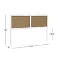 thumbnail image 3 of Hillsdale Furniture Serena Wood and Cane Panel King Headboard, White, 3 of 11