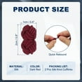 thumbnail image 2 of Uxcell Silk Knot Cufflinks, Elastic Fabric Shirt Cufflinks, Twist Knot Dress Accessories Cuff Link for Men, Women, Business, Gift, Wedding, Dark Red, 2 of 6