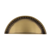 Nostalgic Warehouse Cplmea Meadows 3" Center To Center Vintage Cabinet Cup Handle - Brass