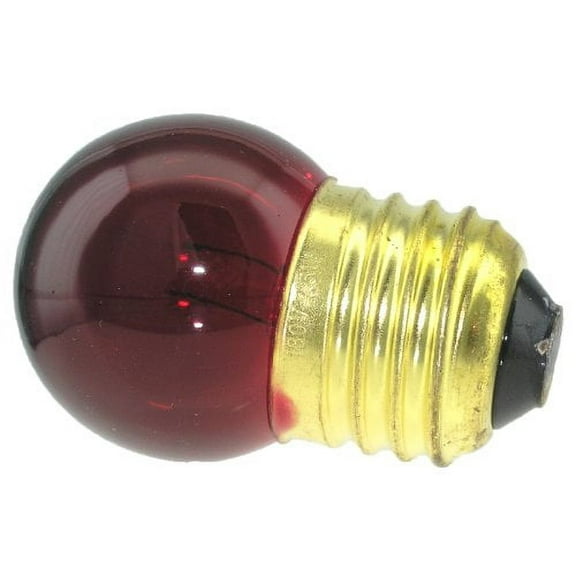 Novelty Light, 7.5-S11 Commerical Grade S11 Transparent Replacement Bulbs, E26 Medium Base, 7 Watt, 25 Pack (Red)…