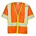 thumbnail image 3 of Kishigo Unisex High Visibility Reflective 6 Pocket Contrast Mesh Vest 1243, Zipper Closure, Polyester, ANSI 107 Type R / Class 3, Construction, Roadwork, Utility, Warehouse, Outdoor (Orange, XL), 3 of 4