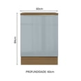 thumbnail image 2 of Gabinete Bajo Cocina Madesa Lux 60cm Con Encimera MarrónGris, 2 of 5